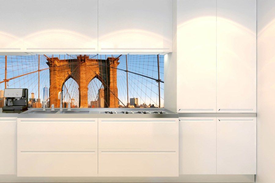 Samolepicí Fototapeta do kuchyně KI-180-116 Brooklyn Bridge | 180 x 60 cm - Fototapety