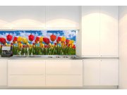 Samolepicí Fototapeta do kuchyně KI-180-131 Pole tulipánů | 180 x 60 cm Fototapety