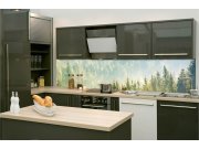 Samolepicí Fototapeta do kuchyně KI-260-141 Mlha nad lesem | 260 x 60 cm Fototapety