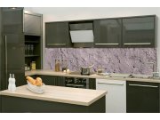 Samolepicí Fototapeta do kuchyně KI-260-153 Rustikální tmavá štuka | 260 x 60 cm Fototapety