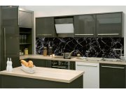 Samolepicí Fototapeta do kuchyně KI-260-155 Černý mramor | 260 x 60 cm Fototapety