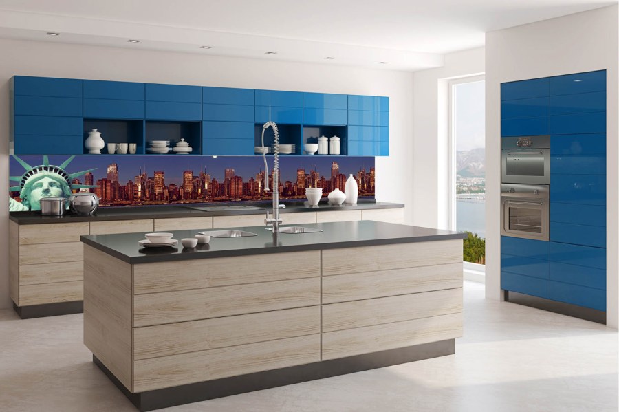 Fototapety - Samolepicí Fototapeta do kuchyně KI-350-115 Socha svobody | 350 x 60 cm Samolepicí Fototapeta do kuchyně KI-350-115 Socha svobody | 350 x 60 cm - Fototapety