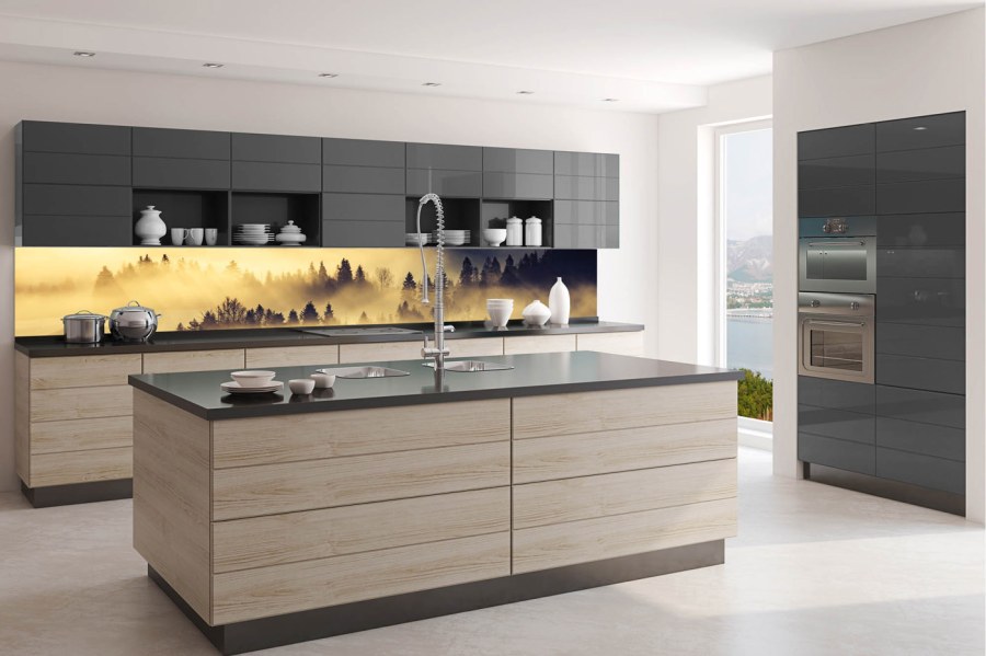 Samolepicí Fototapeta do kuchyně KI-350-142 Lesní krajina | 350 x 60 cm