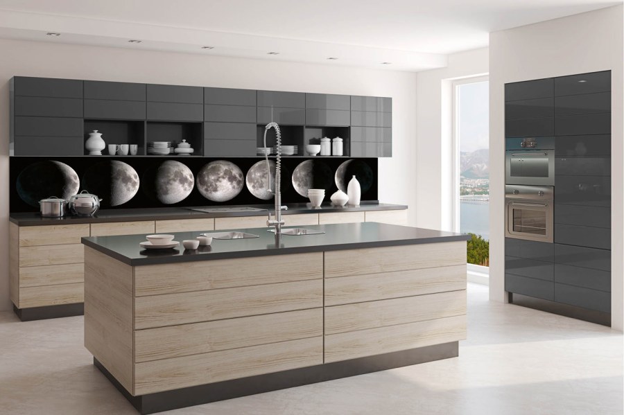 Samolepicí Fototapeta do kuchyně KI-350-146 Fáze měsíce | 350 x 60 cm - Fototapety