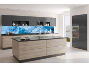 Samolepicí Fototapeta do kuchyně KI-350-158 Modrý abstrakt | 350 x 60 cm Fototapety