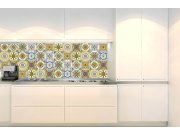 Samolepicí Fototapeta do kuchyně KI-180-164 Žluté kachličky | 180 x 60 cm Fototapety