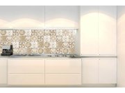 Samolepicí Fototapeta do kuchyně KI-180-168 Béžová kachličky | 180 x 60 cm Fototapety