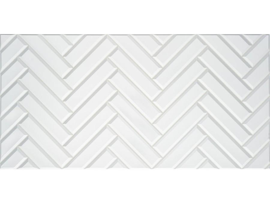 3D obkladový PVC panel imitace parketový vzor bílý - 3D obkladové panely