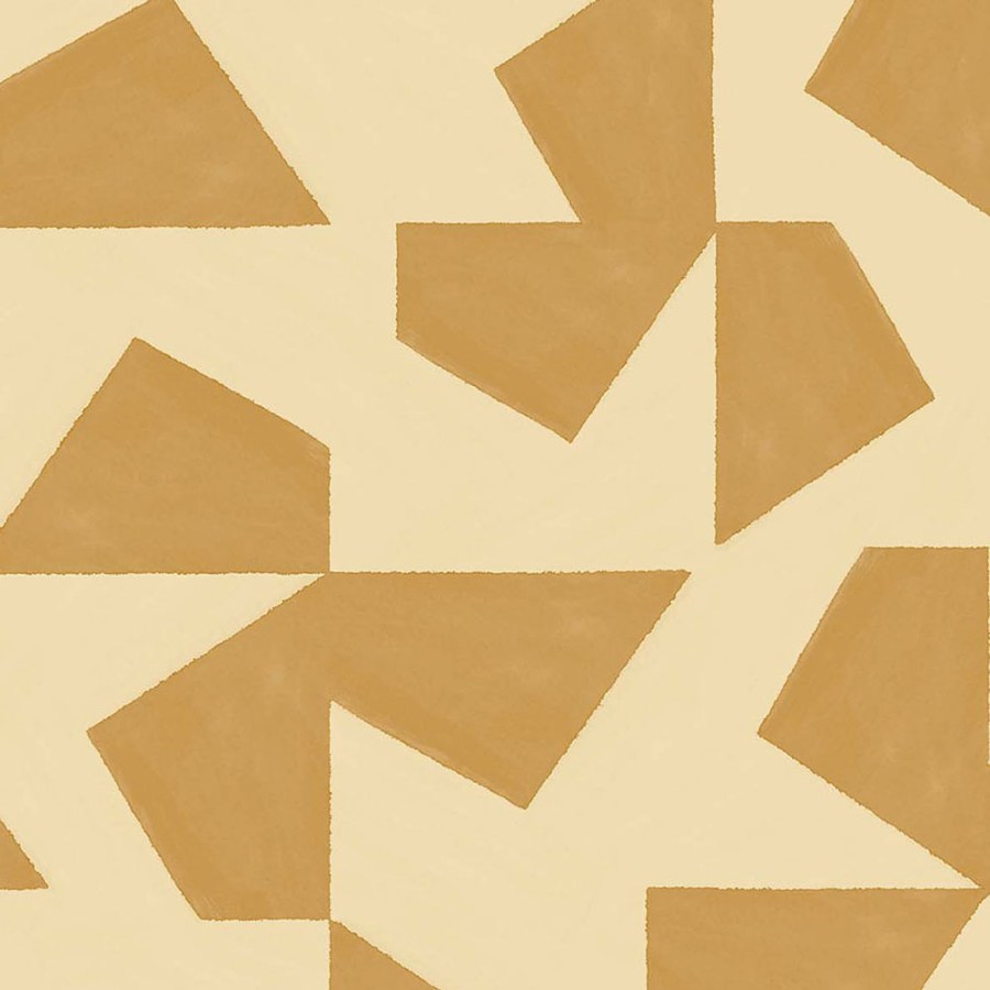Okrová tapeta s geometrickým retro vzorem 318040 Twist Eijffinger - Tapety Eijffinger