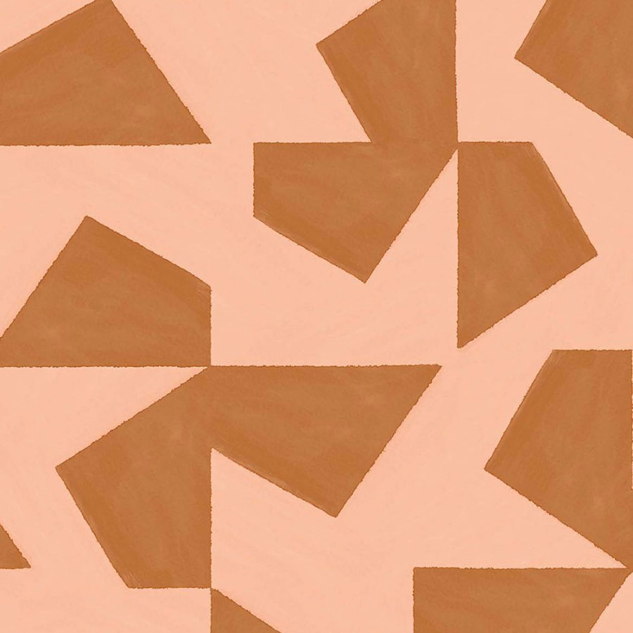 Hnědo-růžová tapeta s geometrickým retro vzorem 318041 Twist Eijffinger - Tapety Eijffinger