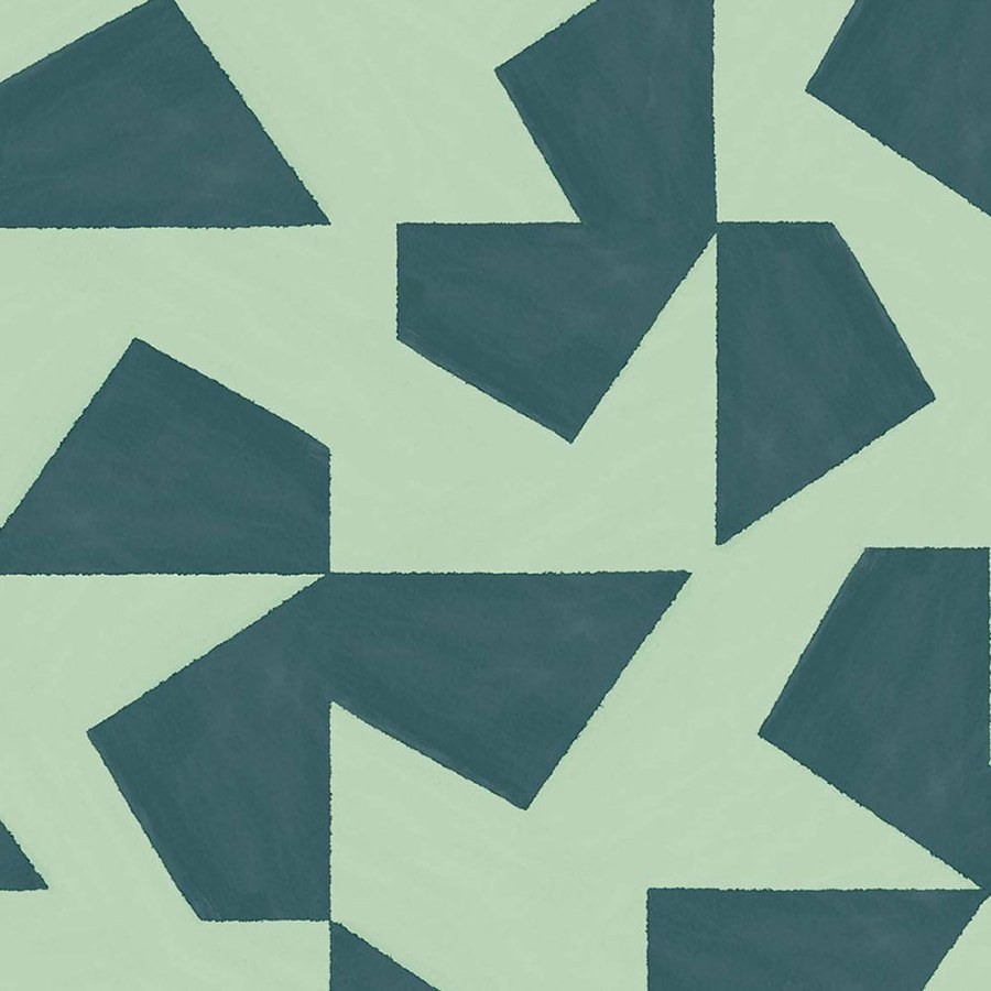 Zelená tapeta s geometrickým retro vzorem 318042 Twist Eijffinger - Tapety Eijffinger