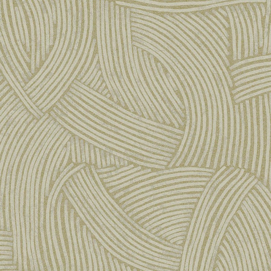 Zelená tapeta s grafickým etno vzorem 318013 Twist Eijffinger