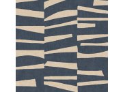 Modro-béžová tapeta s geometrickým retro vzorem 318022 Twist Eijffinger Tapety Eijffinger