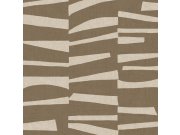 Hnědo-béžová tapeta s geometrickým retro vzorem 318023 Twist Eijffinger Tapety Eijffinger