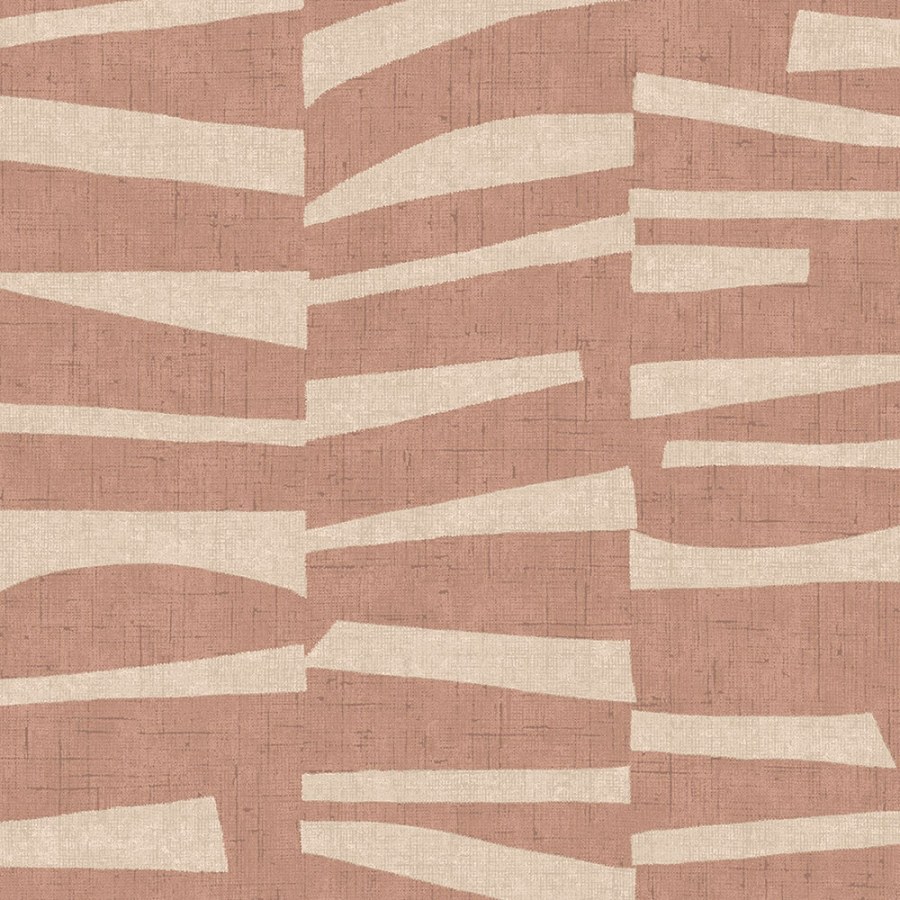 Růžovo-béžová tapeta s geometrickým retro vzorem 318025 Twist Eijffinger - Tapety Eijffinger