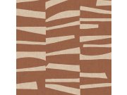 Hnědo-béžová tapeta s geometrickým retro vzorem 318026 Twist Eijffinger