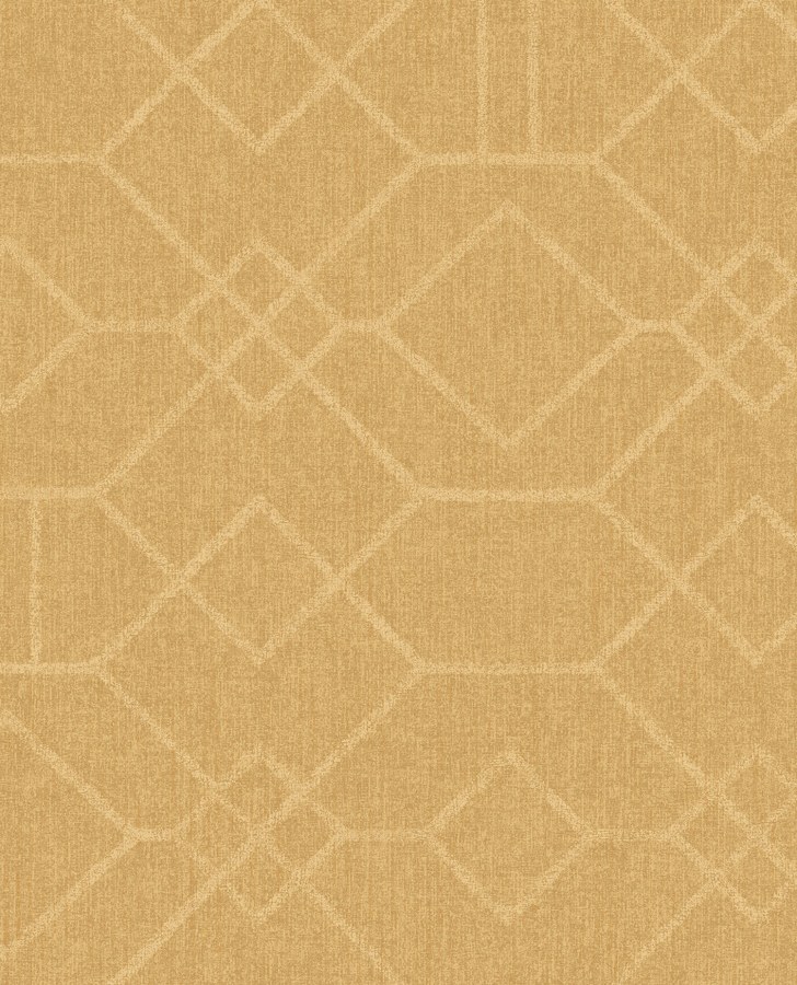 Okrová tapeta s geometrickým vzorem 324015 Embrace Eijffinger - Tapety Eijffinger