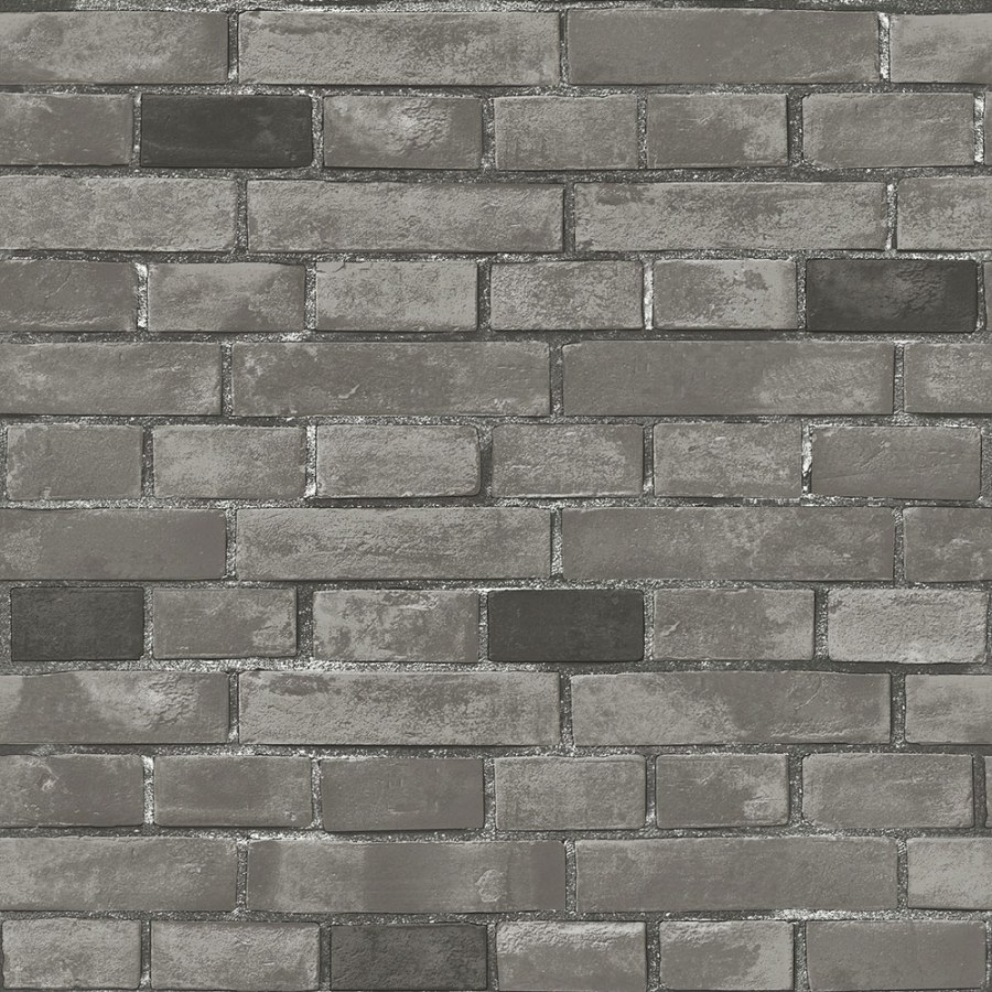 Omyvatelná tapeta šedá cihla imitace cihlová stěny 555132 | Lepidlo zdrama - Tapety Vavex