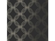 Černo-zlatá geometrická Tapeta 120141 | Lepidlo zdrama Tapety Vavex