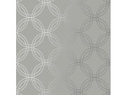 Šedo-stříbrná geometrická Tapeta 120140 | Lepidlo zdrama Tapety Vavex