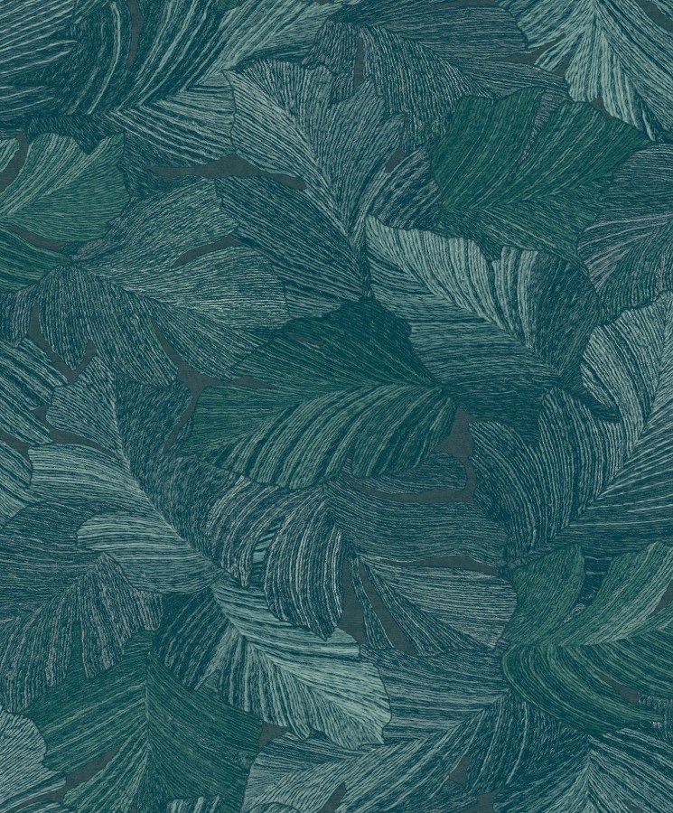 Modro-zelená Tapeta listy A66501 | Lepidlo zdrama - Tapety Vavex
