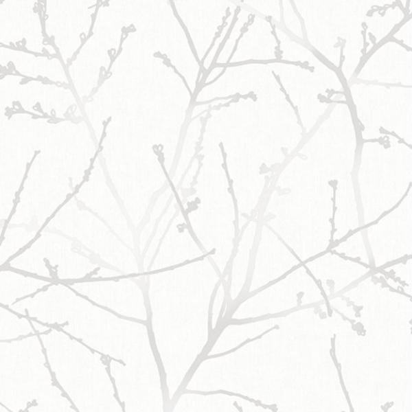 Šedo-bílá tapeta s větvičkami 33-275 | Lepidlo zdrama - Tapety Vavex