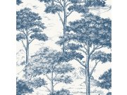 Modrá tapeta les stromy MN3007 Maison | Lepidlo zdrama