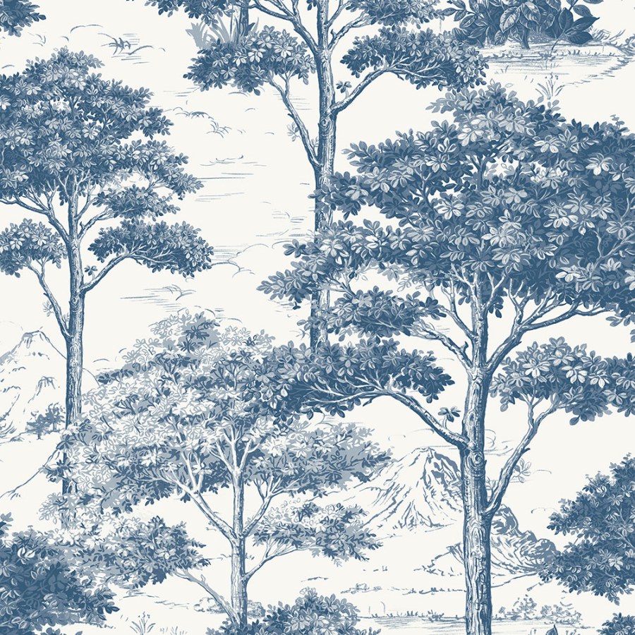 Modrá tapeta les stromy MN3007 Maison | Lepidlo zdrama - Tapety Vavex