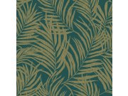 Zeleno-zlatá tapeta s listy palmy MN2014 Maison | Lepidlo zdrama