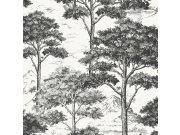 Černo-bílá tapeta les stromy MN3013 Maison | Lepidlo zdrama
