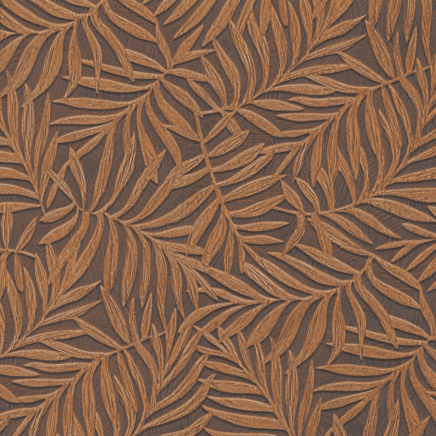 Hnědá Tapeta s vinylovým povrchem Listy 31811 Textilia | Lepidlo zdrama