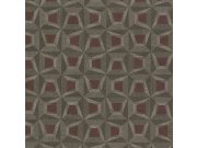 Hnědá geometrická Tapeta s vinylovým povrchem 31911 Textilia | Lepidlo zdrama Tapety Vavex