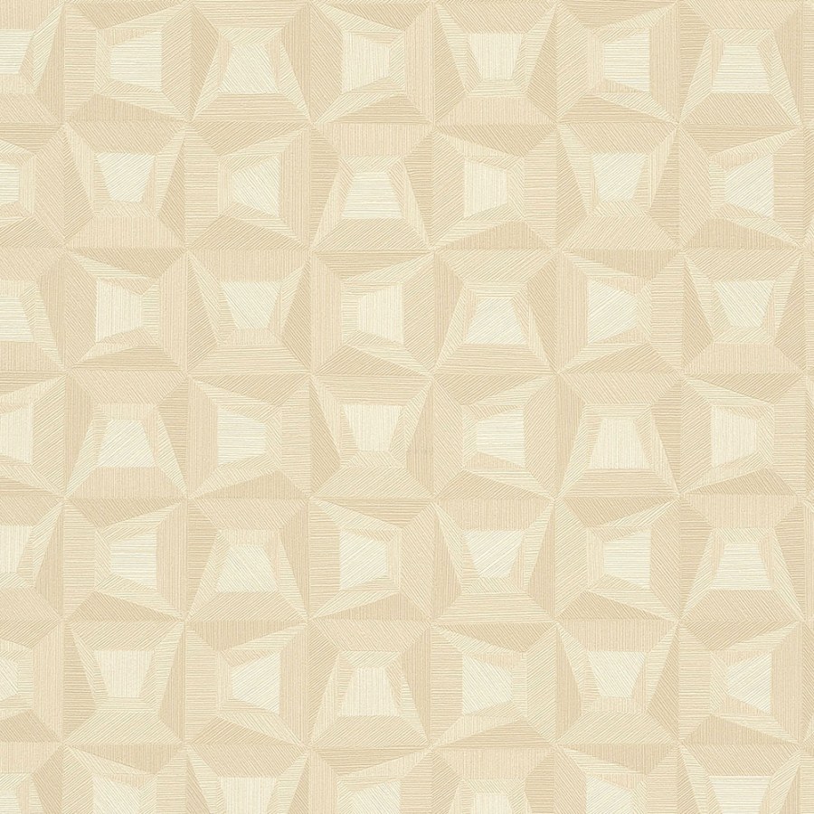 Béžová geometrická Tapeta s vinylovým povrchem 31903 Textilia | Lepidlo zdrama