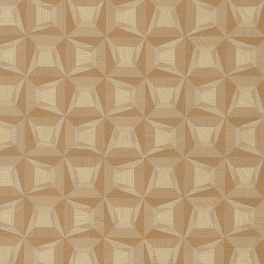 Oranžová geometrická Tapeta s vinylovým povrchem 31908 Textilia | Lepidlo zdrama - Tapety Vavex