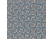Modrá geometrická Tapeta s vinylovým povrchem 31910 Textilia | Lepidlo zdrama Tapety Vavex