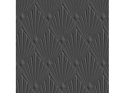 Geometrická Tapeta | šedo-černá | Art deco | Z30324 | Trussardi 8