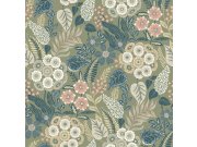 Tapeta zelená květiny A76603 | Lepidlo zdrama