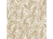 Tapeta béžovo-zlatá listy A71801 | Lepidlo zdrama