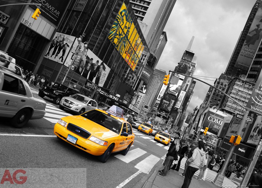 Fototapeta AG Yellow car FTNM-2626 | 160x110 cm - Fototapety