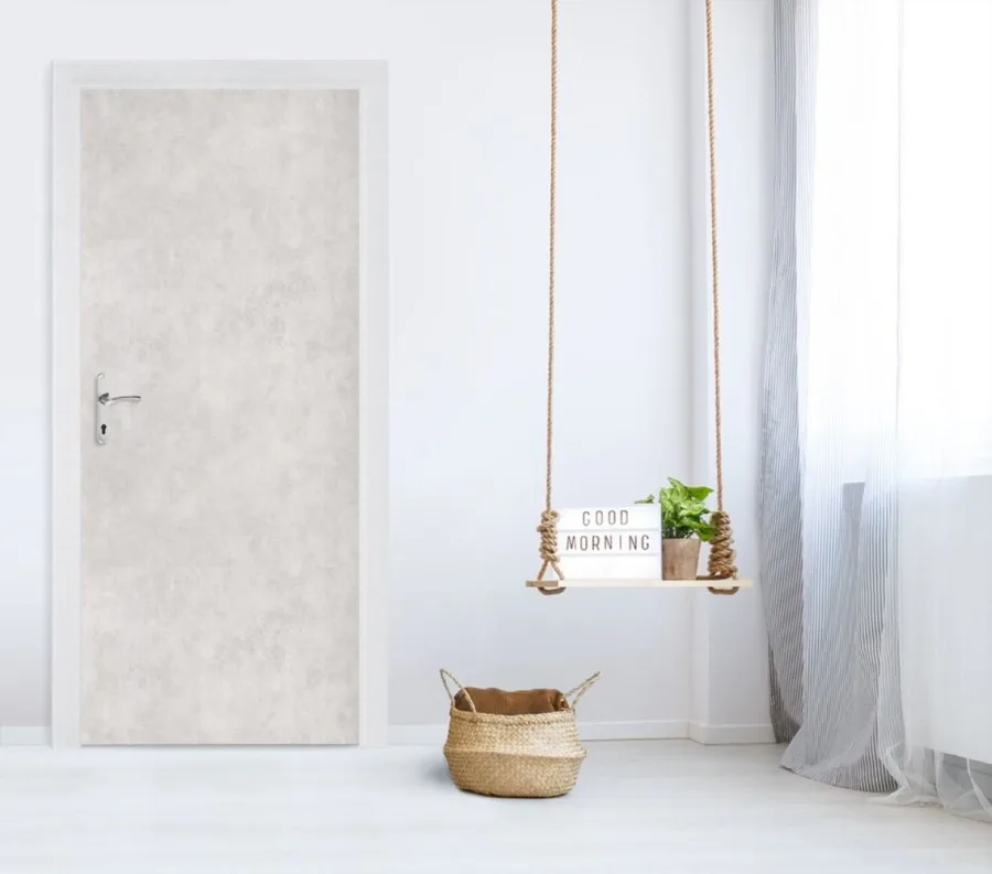 Samolepicí fólie na dveře Beton světlý 99-6340 | 2,1 m x 90 cm - Tapety samolepící