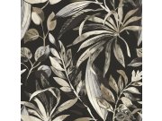 Tapety Yara - Hnědo-černá tapeta na zeď Hnědo-černá tapeta na zeď