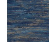 Modro-zlatá žíhaná tapeta na zeď