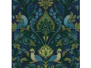 Tapety Yara - Zeleno-modrá ornamentální tapeta na zeď Zeleno-modrá ornamentální tapeta na zeď