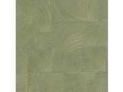 Zelená geometrická tapeta na zeď