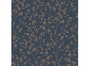 Tapety Yara - Modro-bronzová tapeta s větvičkami Modro-bronzová tapeta s větvičkami