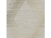 Tapety Yara - Šedo-béžovo-zlatá geometrická tapeta na zeď Šedo-béžovo-zlatá geometrická tapeta na zeď