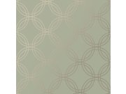 Tapety Yara - Zeleno-zlatá geometrická tapeta na zeď Zeleno-zlatá geometrická tapeta na zeď