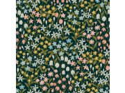 Tapety Yara - Černá tapeta s květinami Černá tapeta s květinami