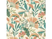 Krémová tapeta na zeď