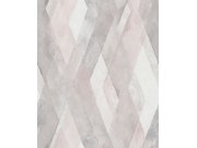 Geometrická tapeta na zeď, šedo-růžová, 32449, Shades, Marburg